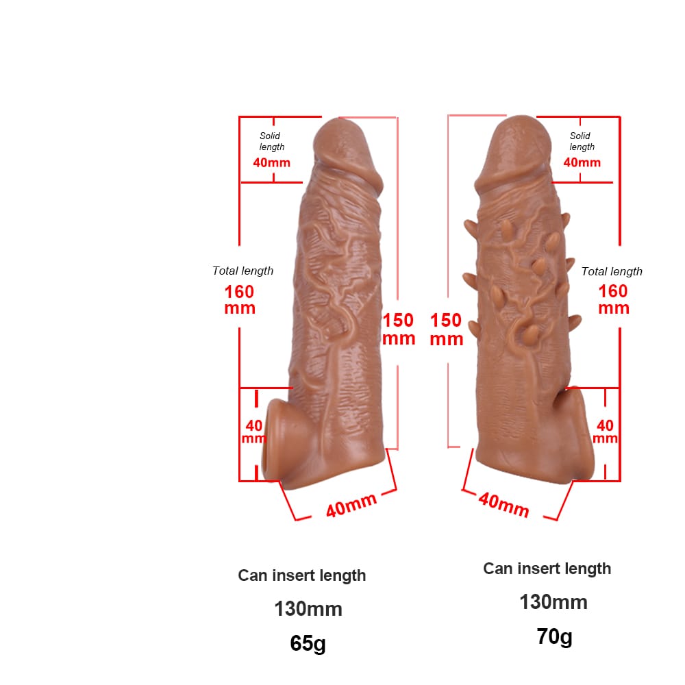 Silicone Dotted  Sleeve – 6 Inch