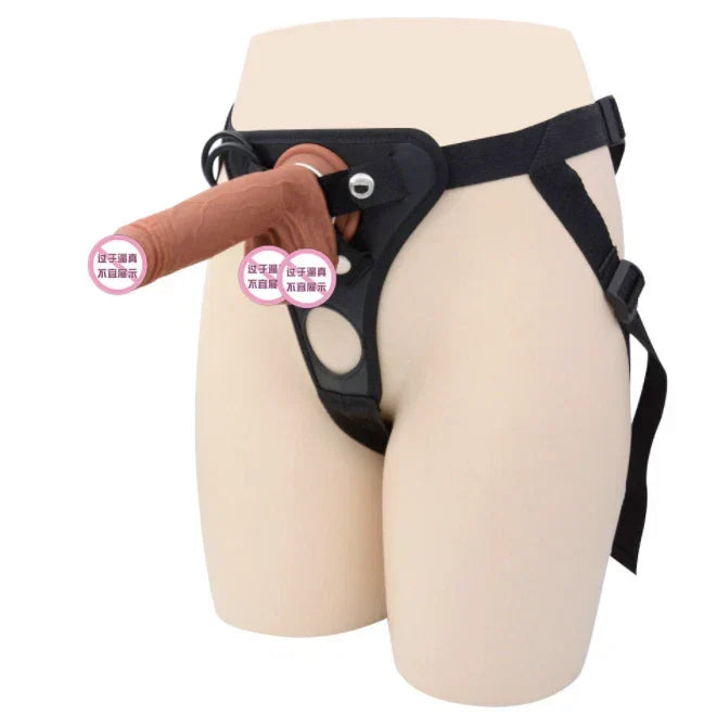 8 inch dildo with belt designed for pleasure during solo or partner play with a realistic feel